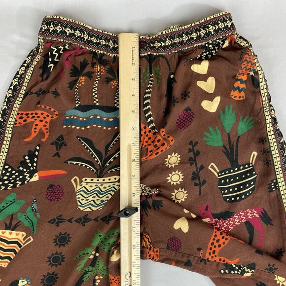 FARM Rio Brown Wide Leg Pants with Animal Print - Picture 10 of 16